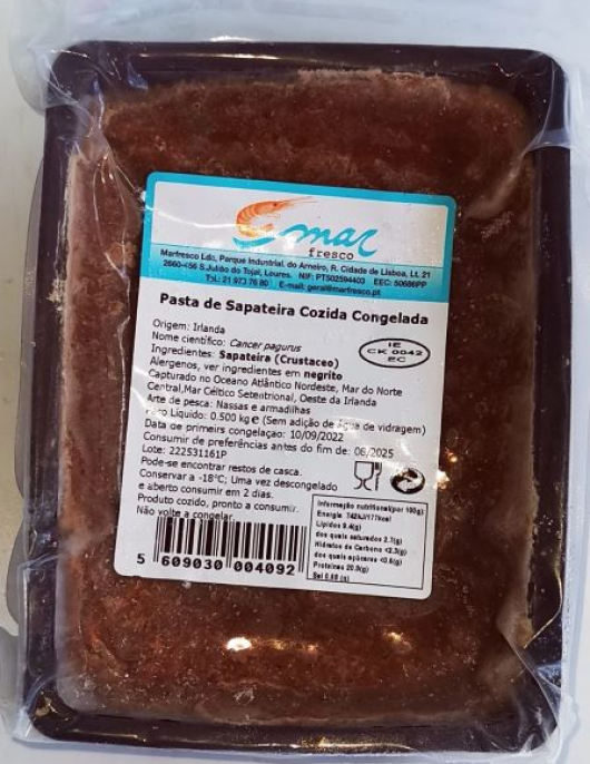 Cuvete paté de Sapateira 500Gr